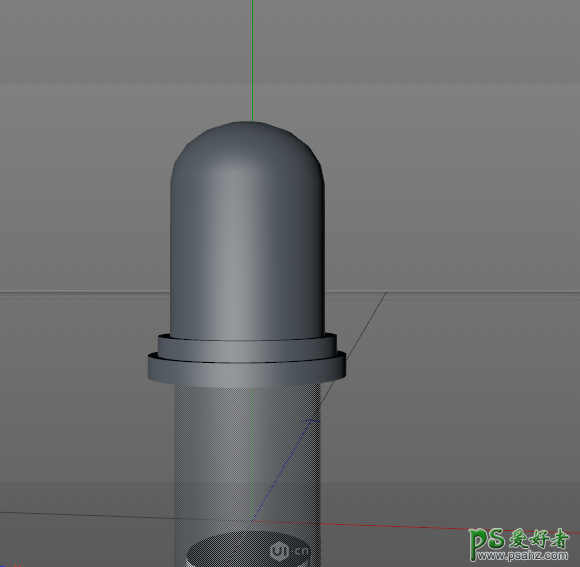 c4d立体模型图设计教程：制作立体特效风格的小玻璃药瓶模型图。