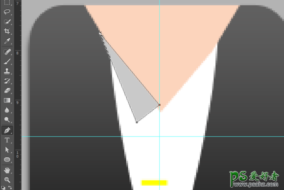 PS鼠绘中级教程：绘制精致的写实领带图标-西装领带图标失量图