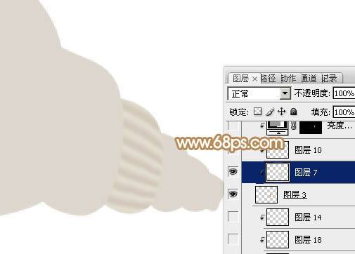 制作淡黄色逼真海螺图片实例的PS教程
