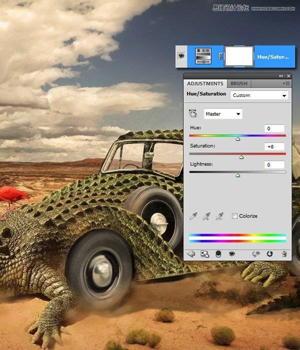 合成逼真超酷鳄鱼汽车图片的PS教程