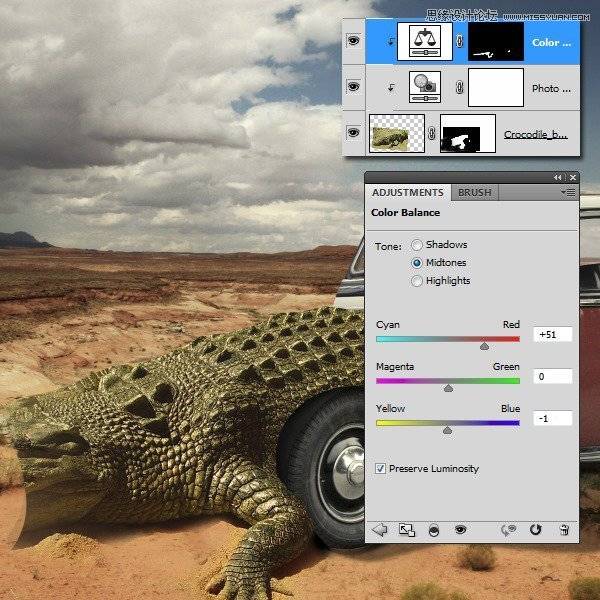合成逼真超酷鳄鱼汽车图片的PS教程