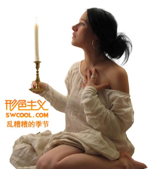 PS合成身处恐怖场景中祈祷的女孩照片