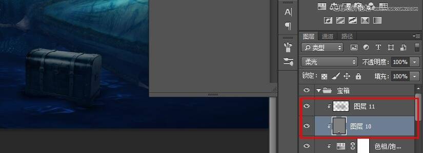 合成深海海底怪兽宝藏图片的PS教程
