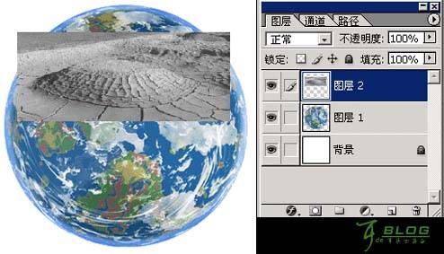 PS照片合成:破损干裂的地球图片