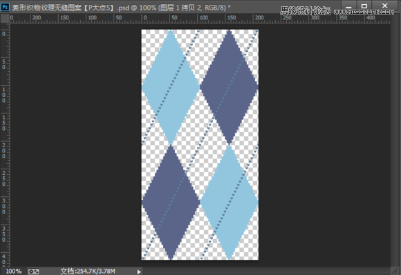 制作菱形针织纹理图案的PS教程