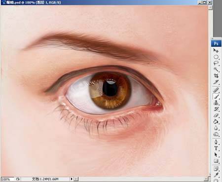 学习鼠绘精细人物眼睛的PS教程