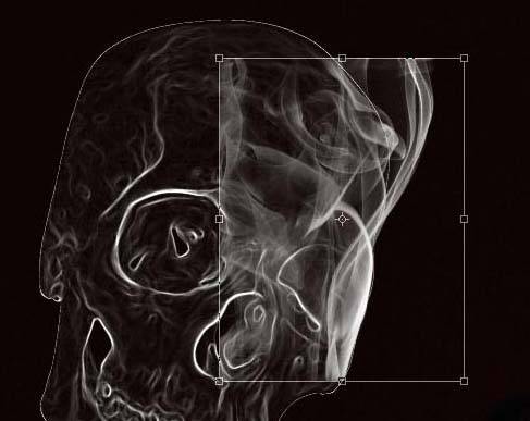 PS合成恐怖骷髅头像效果的烟雾效果