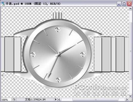 制作钻石闪耀黄金手表的PS教程