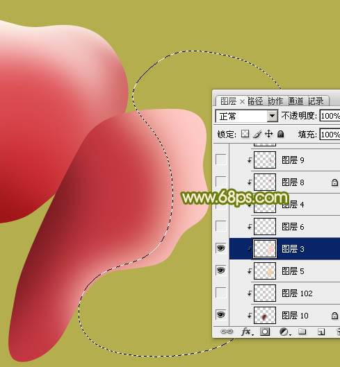 PS制作含苞欲放的粉嫩玫瑰花图片