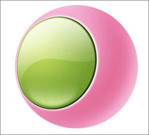 Photoshop鼠绘可爱粉色球型图标