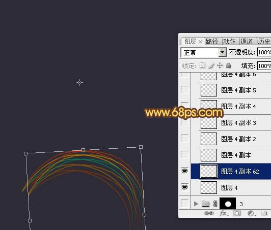 PS制作立体抽象的圆形光束编织图案