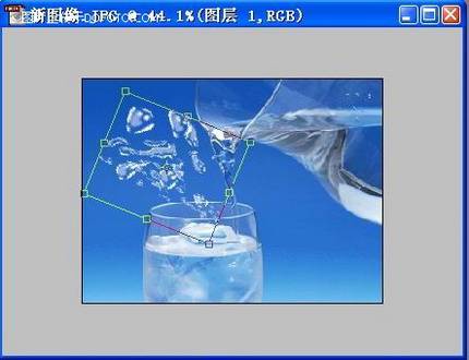 制作透明水杯溅出水珠的实例教程