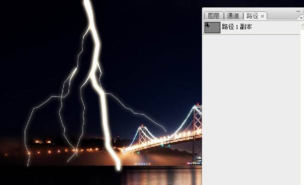 制作城市夜晚逼真闪电图片的PS教程