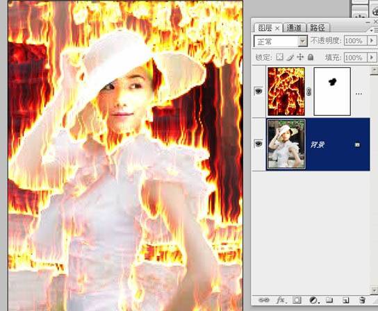 制作火焰燃烧人像照片的PS滤镜教程