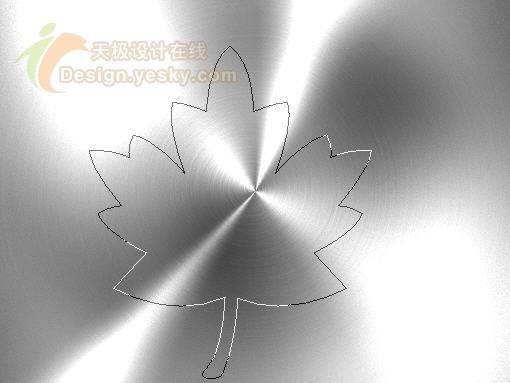 PS滤镜制作金属质感纹理的立体枫叶