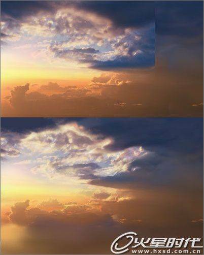 Photoshop合成山峰中的漂亮云海图片