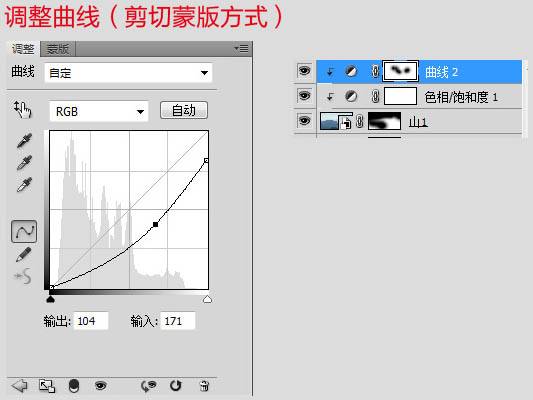 PS合成发红光的恐怖山区城堡图片