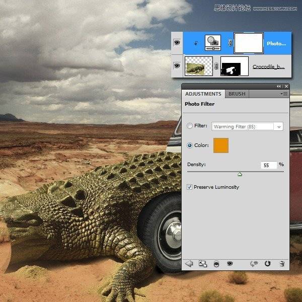合成逼真超酷鳄鱼汽车图片的PS教程