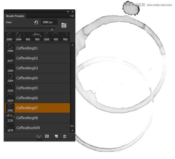 怎样制作咖啡污渍笔刷的PS技巧