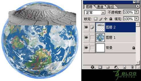 PS照片合成:破损干裂的地球图片