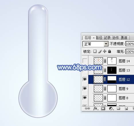 用PS制作一支造型精美的温度计图标