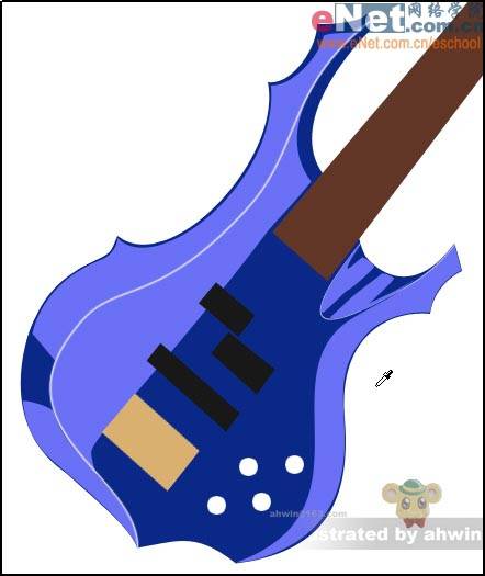鼠绘一把精美吉他的PS教程