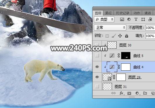 合成3D立体冬季滑雪场景图片的PS教程