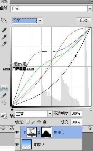 PS合成水面升起的月亮场景唯美图片