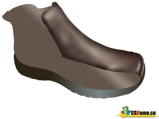 Photoshop鼠绘一只棕色的时尚男士皮鞋