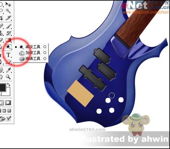 鼠绘一把精美吉他的PS教程