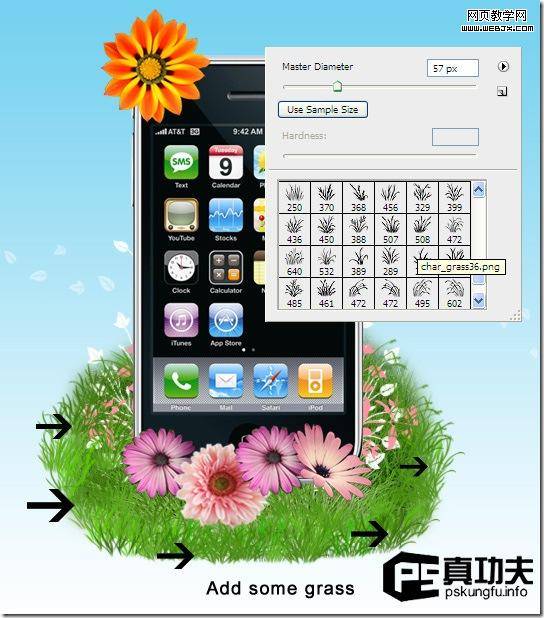 PS合成清爽漂亮的iPhone手机广告