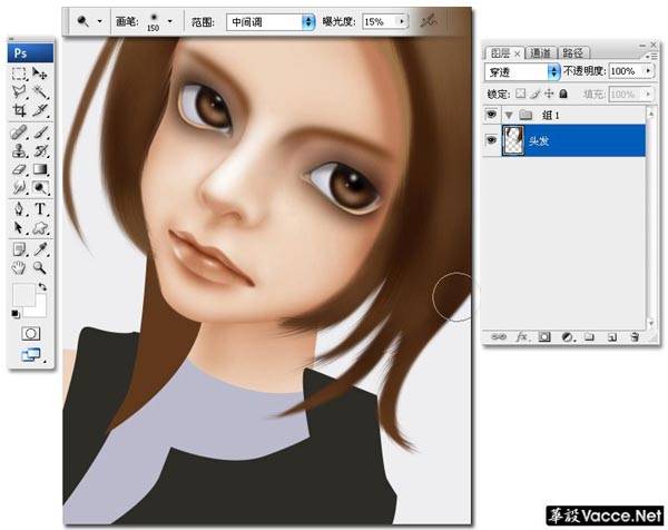 帮SD娃娃鼠绘头发的PS教程