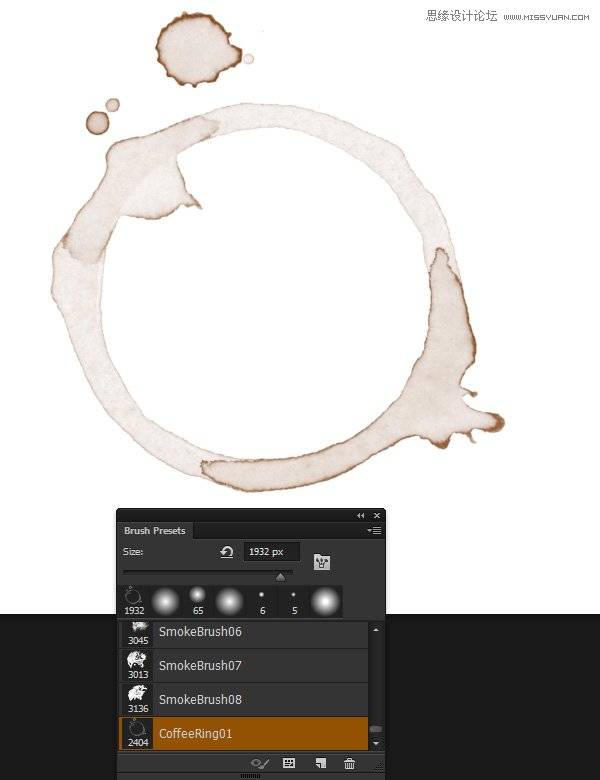 怎样制作咖啡污渍笔刷的PS技巧