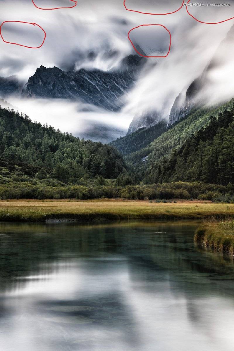 把昏暗阴雨风景照片美化调亮的PS技巧