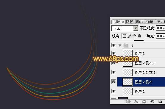 PS制作立体抽象的圆形光束编织图案