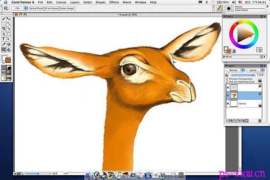 用鼠标画出一只可爱的鹿