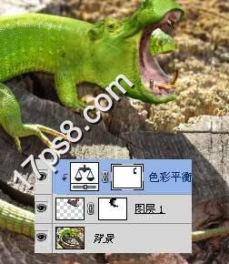 合成绿色怪异河马蜥蜴图片的PS教程