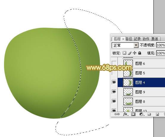 PS逼真青苹果图片实例制作教程