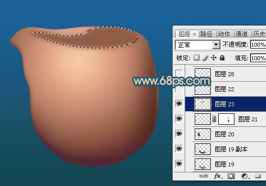 如何制作陶瓷茶壶实例图片的PS教程