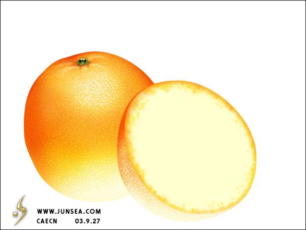 学习用PS鼠绘香甜可口的橙子