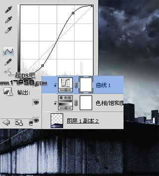 PS合成雨夜中眼睛发绿光的饿狼图片