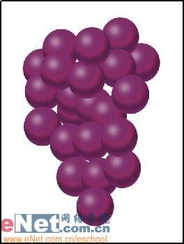 学习绘制一串紫色葡萄的PS教程