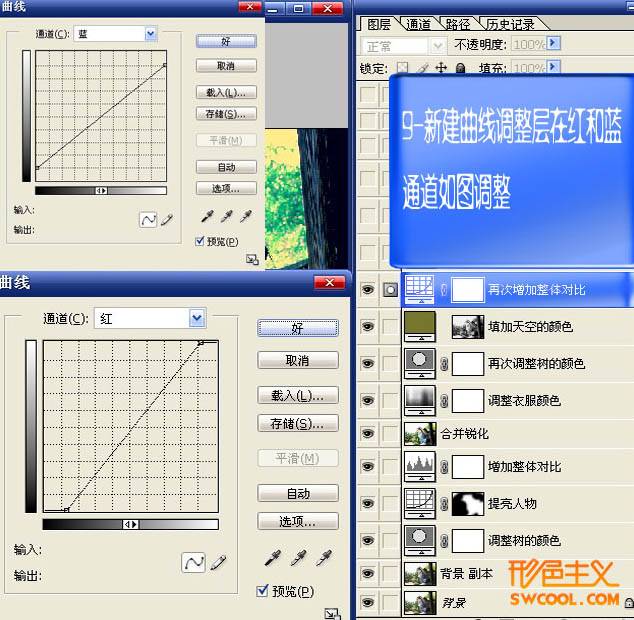 合成梦幻唯美青绿色人物图片的PS教程