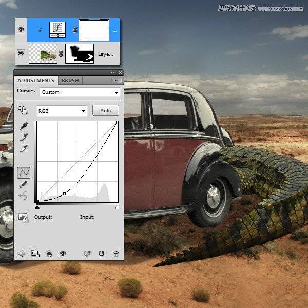 合成逼真超酷鳄鱼汽车图片的PS教程