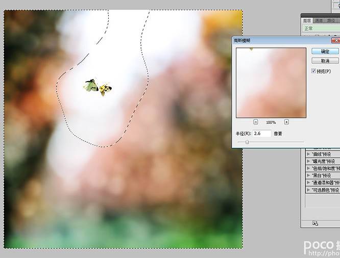 给蝴蝶图片合成绚丽背景的PS教程