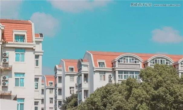 怎样把建筑图片调成甜美糖果色彩的PS方法