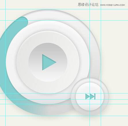 PS绘制简单漂亮的圆形音乐播放器图片