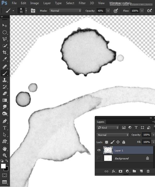 怎样制作咖啡污渍笔刷的PS技巧