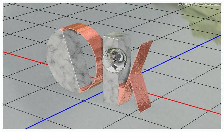 制作岩石金属镶嵌质感立体文字的PS教程