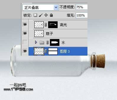 PS合成在玻璃瓶中游泳的鲨鱼图片